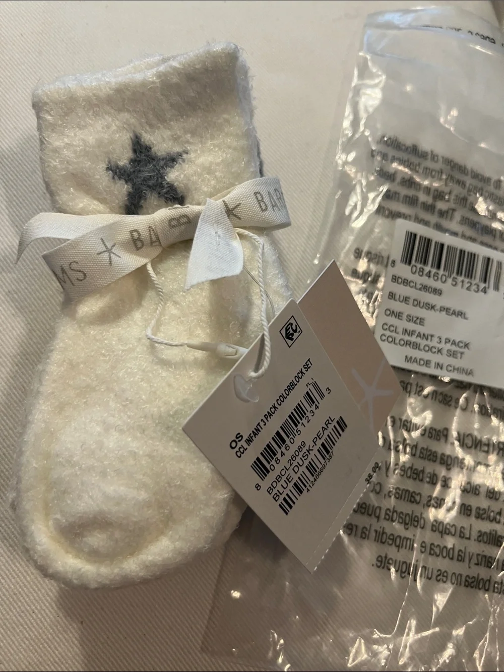 Barefoot Dreams CozyChic Lite Infant 3 Pack Colorblock Sock Set New With Tags